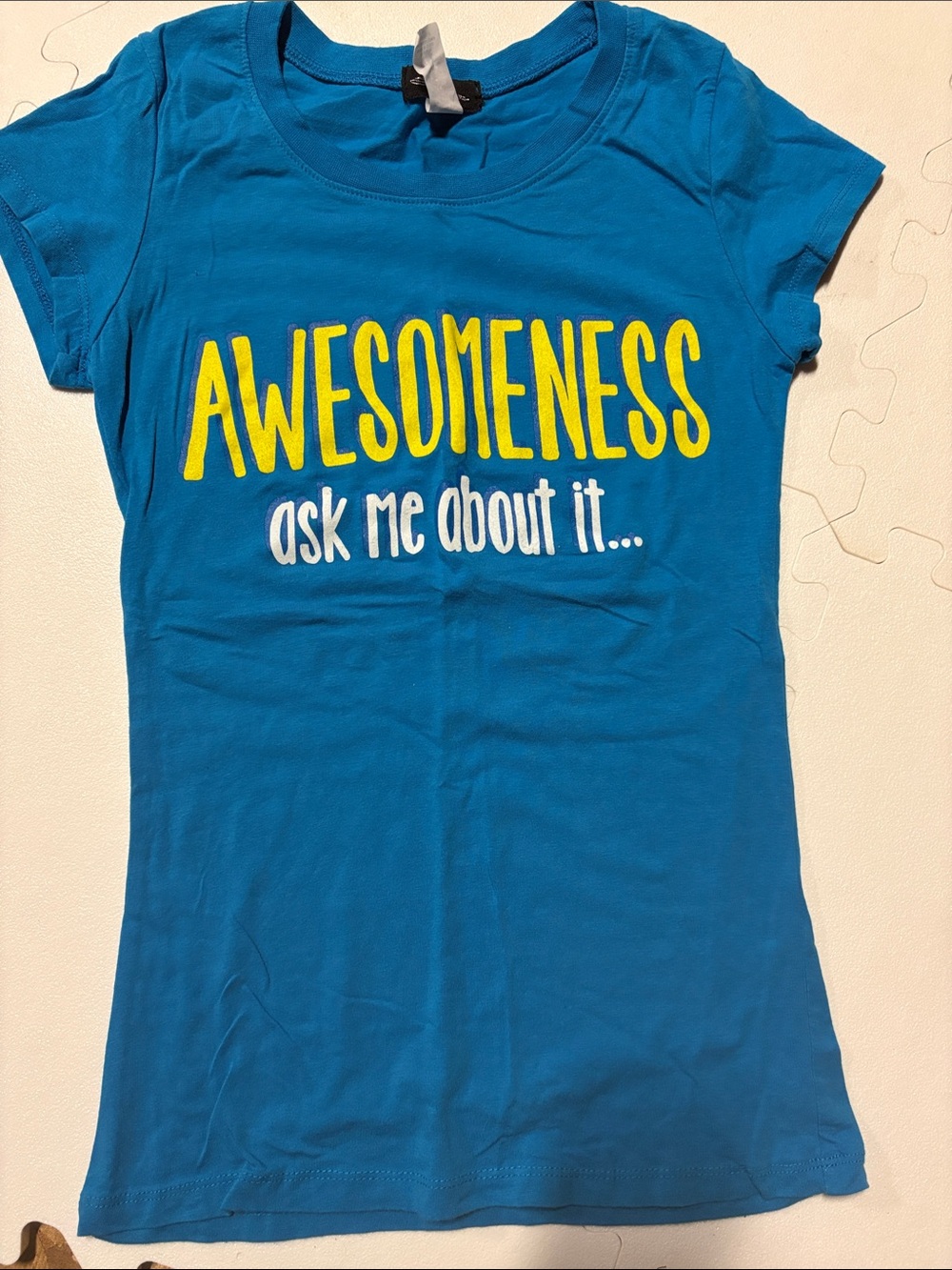 Kids Blue "Awesomeness" Graphic Tee